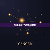 分手两天了还能和好吗，如果一个男人分手两天跟别人在一起还能复合那