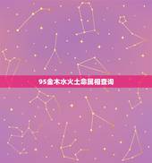 95金木水火土命属相查询，95年属猪的五行是什么，是什么命