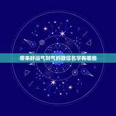 带来好运气财气的微信名字有哪些，什么微信名字带来财运什么微信名带财