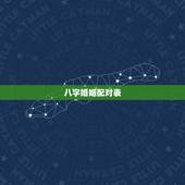 八字婚姻配对表，八字合婚表