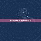 老公和小三生了孩子怎么办，我老公在外和小三生孩子，我该怎么办？