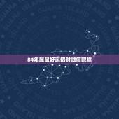 84年属鼠好运招财微信昵称，1984属鼠女微信旺财的名字