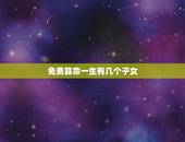 免费算命一生有几个子女，免费测试命中几个子女