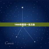 1988年属龙一生三劫，1988年属龙五行什么命