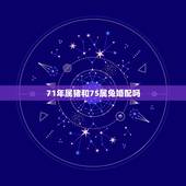 71年属猪和75属兔婚配吗，女71年属猪，男75年属兔，他们能在一起吗