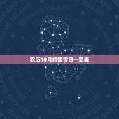 农历10月结婚吉日一览表，农历十月结婚有哪些好日子