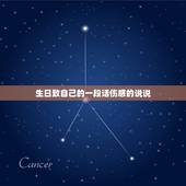 生日致自己的一段话伤感的说说，致自己生日伤感说说