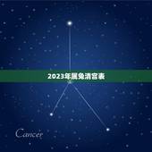 2023年属兔清宫表，2023年属兔