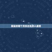 属鼠的哪个月份出生的人最苦，2022 年鼠最忌几月生