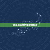 90年属马女的婚配属相表，1990年属马的和什么属相结婚合适