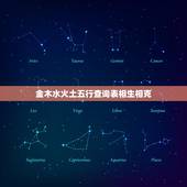 金木水火土五行查询表相生相克 金木水火土五行代表什么