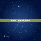 缘分尽了吗下一句是什么，搜一搜相识是缘分缘尽便相分下面两句是什么？