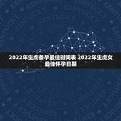 2022年生虎备孕最佳时间表 2022年生虎女最佳怀孕日期