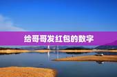 给哥哥发红包的数字，给好兄弟发红包应该用什么数字