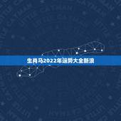 生肖马2022年运势大全新浪，2022年生肖马
