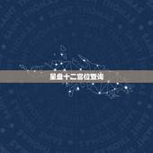 星盘十二宫位查询，星座的12宫都分别代表什么？
