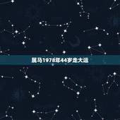 属马1978年44岁走大运，1978年属马2022 年运势