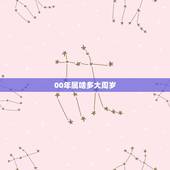 00年属啥多大周岁，00年多大属什么