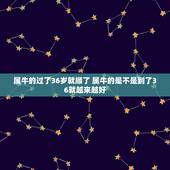 属牛的过了36岁就顺了 属牛的是不是到了36就越来越好