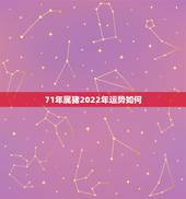 71年属猪2022年运势如何，71属猪的人十年大运
