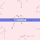 十二生肖配对表，生肖配对表
