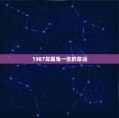 1987年属兔一生的命运，1987年属兔人的命运与婚姻