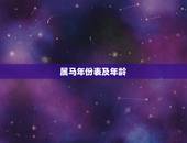 属马年份表及年龄，十二生肖的岁数表