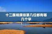 十二属相庚排第几位都有哪几个字，为什么甲乙丙丁戊己庚辛壬癸才是十个字