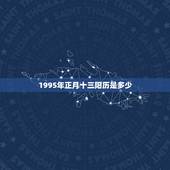 1995年正月十三阳历是多少，1995年农历阳历表对照