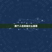 两个人合财是什么意思，日主合财代表什么意思？