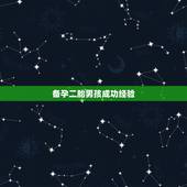 备孕二胎男孩成功经验，怎么备孕二胎如何容易生儿子？