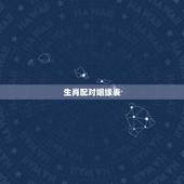 生肖配对姻缘表，生肖配对姻缘可信吗