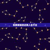 免费婚姻测试两人合不合，免费测两个人的生辰八字合不合