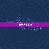 1生辰八字查询，生辰八字查询