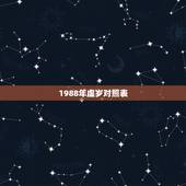 1988年虚岁对照表，88年属龙生男生女图表
