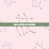 陶白白星座分析去哪查，陶白白什么梗