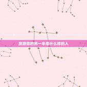 测测你的另一半是什么样的人，怎样测试我未来的另一半是什么样子的