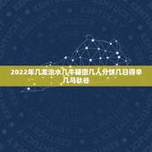 2022年几龙治水几牛耕田几人分饼几日得辛几马驮谷，2021午几龙冶水
