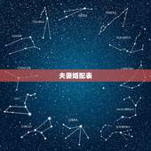 夫妻婚配表，属相婚配表，属蛇的和什么属相最配