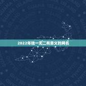 2022年独一无二有意义的网名，世界上有哪些独一无二的网名