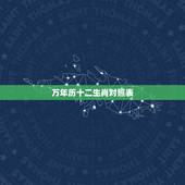 万年历十二生肖对照表，万年历日期，属相查询