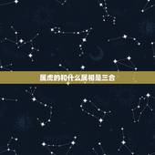 属虎的和什么属相是三合，属虎的三合贵人是什么？什么是三合贵人