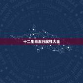 十二生肖五行属性大全，十二生肖中五行属金木水火土各代表什么？十二属相所