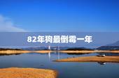 82年狗最倒霉一年，82年属狗女一生的劫