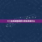 十二生肖排期表更大的生肖是什么，什么生肖排行更大的生肖