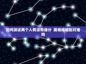 如何测试两个人有没有缘分  属相婚姻配对准吗