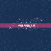 78年属马何时发财，属马人的贵人生肖是谁