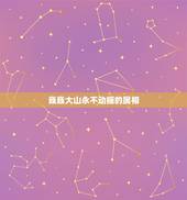 巍巍大山永不动摇的属相，巍巍大山，永不动摇(打—生肖)