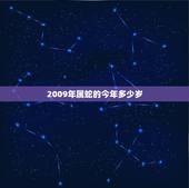 2009年属蛇的今年多少岁，今年生肖蛇几岁