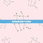 物质跨膜运输方式表格，1.4.3 物质跨膜运输的方式